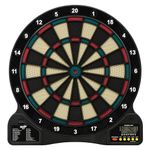 Fat Cat by GLD Products 727 Electronic Dartboard Value Size Over 15 Games and 132 Options Auto-Scoring Compact Display with Missed-Dart Throw Catch Ring Soft Tip Darts and Extra Points Battery