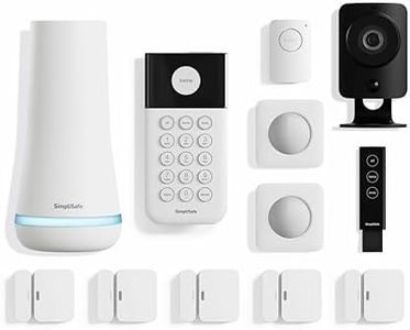 SimpliSafe 12 Piece Wireless Home Security System w/HD Camera - Optional 24/7 Professional Monitoring - No Contract - Compatible with Alexa and Google Assistant, White