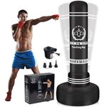 Mamxwaga Punching Bag with Stand Adult, 70'' Freestanding Heavy Boxing Bag with Electric Air Pump, Youth Kids Inflatable Standing Kickboxing Bags