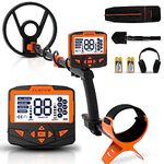 SUNPOW Metal Detector for Adults Professional, New Advanced DSP Chip, 1.5 Times larger Backlit LCD, Quick Assembly, Lightweight, Higher Accuracy 5 Modes, IP68 Waterproof Coil, 11" Detection Depth