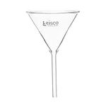 Heavy Filter Funnel, 75mm - Plain Stem, 8mm - Thick, Uniform Walls - Borosilicate Glass - Eisco Labs