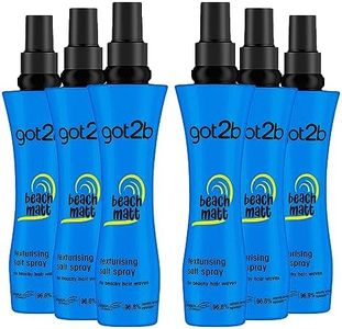 Schwarzkopf got2b Beach Matt Salt Spray, hair treatment spray for beach waves & texture, sea salt spray for sexy tousled hairstyles, pack: 6 x 200ml