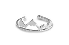 Mountain Range Ring for Women, Ideal Gift for Outdoor Lovers and Hikers, Adjustable Mountain Rings for Women, Metal