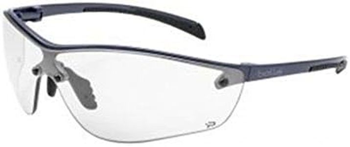 Bolle Safety 40237, Silium+ Safety Glasses PLATINUM, Dark Gunmetal Frame, Clear Lenses