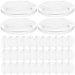 Clear Optical Lens 60pcs Double Convex Lens 25mm Diameter Transparent Acrylic Spherical Optically Worked Glass Lens with Ground Edges for Physics Labs Classrooms