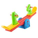 Hey! Play! Seesaw – Teeter Totter Backyard Or Playroom Equipment with Easy-Grip Handles for Toddlers & Children – Indoor Or Outdoor Rocker Toy