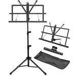 IRONTREE Music Stand - Folding Music Holder with Carrying Bag