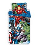 Jerry Fabrics Marvel Avengers Duvet Cover Set 140 x 200 cm and 1 Pillowcase 70 x 90 cm