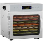 8Tray Stainless Steel Food Dehydrator,LED Touch Control Design,Adjustable Digital Temperature 30-90°C and 24 Hour Timer,Fruit Dryer Machine for Fruit, Veg, Meat & More