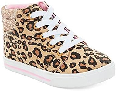 Simple Joys by Carter's Girls and Toddlers' Cora High-Top Sneaker, Leopard, 4 Toddler