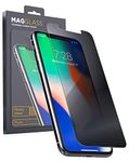 MagGlass Privacy+ Tempered Glass for iPhone 11 / iPhone XR Screen Protector, Privacy Anti-Spy Display Guard (Retail Packaging)