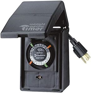 Intermatic P1121 Heavy Duty Outdoor Timer - 15 Amp/1 HP Pool Pump Timer for Pumps, Lights, and More - Weatherproof Black Timer