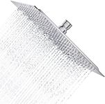 LAPO High Grade 304 Stainless Steel 6 Inch Square Shower Head 360° Rotatable Rain Shower Head for Bathroom | Overhead Shower Without Arm-Chrome Finish (Pack of 1)