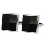 Peluche Metal Play Resin Art (Black) Cufflinks for Men