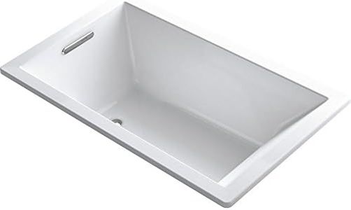 KOHLER K-1848-96 Underscore 60-Inch x 36-Inch Drop-In Bath with Reversible Drain, Biscuit
