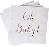 Baby Shower Napkins - 50 Pack White