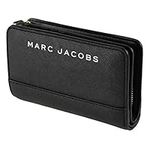 Marc Jacobs M0015161 Black With Gold Tone Hardware Saffiano Leather Compact Unisex Wallet