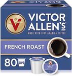 Victor Allen's Coffee French Roast, Dark Roast, 80 Count, Single Serve Coffee Pods for Keurig K-Cup Brewers