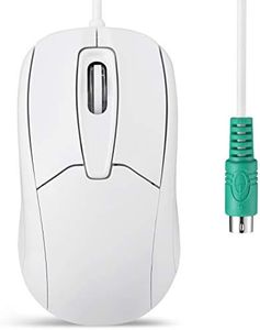 Perixx PERIMICE-209 P, Wired PS2 Optical Mouse with Scroll Wheel and 1000 DPI, White (11832)