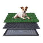 Artificial Grass for Dog Potty – 16 x 20 inch,Strong Absorbency Grass Pad, Dog Grass Pad with Tray, Dog Potty Training Pad, Dog Litter Box with Grass (20“X25”)