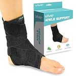 Vive Sprained Ankle Brace for Women, Men - Right or Left Compression Foot Immobilizer Support - Basketball, Volleyball Neoprene Stabilizer Wrap Protector - Tendonitis, Heel Spur, Running Feet Sprain