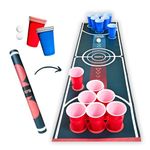 Boozy House Beer Pong Mat Set: Fun Party Games for Adults, Included 1 Large Beer Pong Mat, 30 Reusable Glasses & 2 Free Pong Balls | Perfect for House Party, Bachelor, Birthdays & Indoors