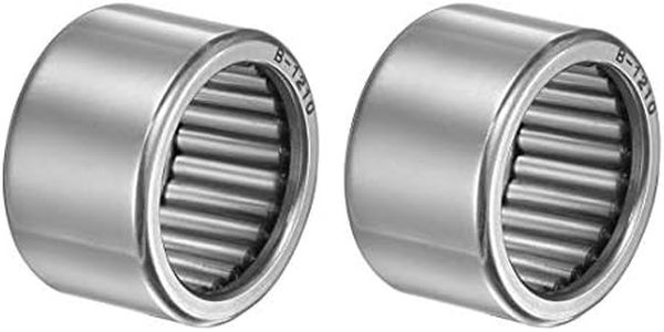 uxcell B1210 Needle Roller Bearings, Full Complement Drawn Cup, Open, 3/4-inch I.D. 1-inch OD 5/8-inch Width 6670N Static Load 4010N Dynamic Load 5500Rpm Limiting Speed 2pcs