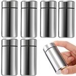 Dicunoy 6 Pack Airtight Containers, 1.4oz Small Waterproof Container, Storage Jars with Lids, Aluminum Cylinder Container, Aluminum Waterproof Mini Tins for Spices, Coffee, Tea, Traveling