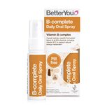 BetterYou B-Complete Daily Oral Spray, Pill-Free Vitamin B Complex Supplement, Formulated Blend of All 8 B Vitamins, Including B12 to Support Natural Energy, 1-Month Supply, Made in The UK