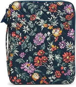 Vera Bradley Women's Cotton Tablet Organizer Tech Accessory, Fresh-Cut Floral Green, One Size, Fresh-Cut Floral Green, One Size