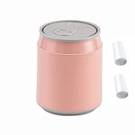 Table Trash Can,Mini Desktop Trash Can with Press Type Lid,Mini Portable Table Waste bin Desktop Dustbin for Home Living Room Kitchen Bathroom Office Car Indoor Small trash can (Pink)