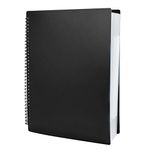 Irich Music File Folder A4, 60 Sheet Choir Folder, Presentation Folder for Piano Performance, Available for Notes(30 Pockets 60 Page, 32 * 24CM, Black)