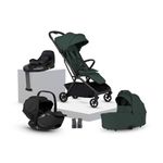 Silver Cross Nia Compact Travel System - IATA Cabin Approved Stroller & Glide Plus 360 car seat - One-Hand Fold - Lie-Flat Seat - Lightweight - Suitable from Birth to 4 Years - Conifer