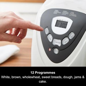 Morphy Richards Fastbake Breadmaker – 12 Programs, 1.5lb/2lb Loaf, White