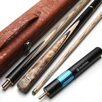 JIAN YING CUE S4 Professional Snooker cues,Pool Cue - Handmade, 9.5mm Tip, 57" Length, 18.5oz,billiard cue, handcrafted, 3/4 Split Construction | Includes Orange Hard Case, Extender, Tips & Chalk