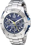 Nautica Men's Quartz Resin Silicone Watch, Silver