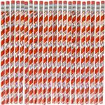 24 ~ Christmas Candy Cane Prism Pencils ~ Approx. 7.5" ~ New