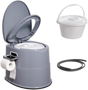 VEVOR Portable Toilet for Camping, Porta Potty with 5L Detachable Inner Bucket & Removable Paper Holder, Commode with Dual Lids, Travel Toilet for Adults Kids Outdoor Camping Car Long Road Trips