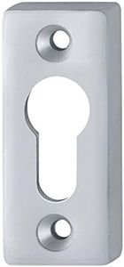 HOPPE 512706 Square Rosette 29 x 68 mm | Aluminium Silver Anodised | Narrow Rosette | Profile Cylinder | Pack of 1