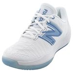 New Balance Women's FuelCell 996 V5 Pickleball Indoor Court Shoe, White/Navy/Hi-lite, 8