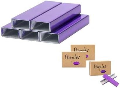 NatSumeBasics Purple Colored Staples 3000 26/6 Standard Staples Refill for Desk Stapler, 1000 Per Pack, Total 3 Pack Staples (Purple)