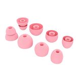 Toxaoii 8pcs Replacement Earbuds Eargels Silicone Ear Tips Compatible with Beats by dr dre, Powerbeats Pro, Beats x, Urbeats Wireless Earphone (Pink)