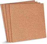 Juvale 4-Pack Cork Board Tiles, 1/4-Inch Natural Square Cork Board Tiles for Bulletin Boards, Coasters, Countertop Pot and Pan Holders, and DIY Arts and Crafts (12x12 in)