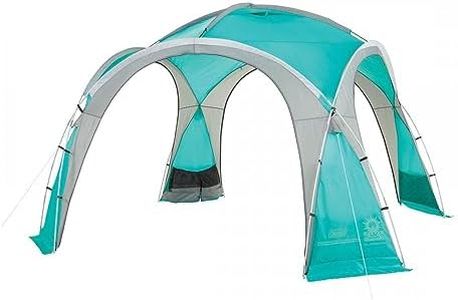 Coleman Gazebo Event Dome Shelter, L - 3,65M x 3,65M for Festivals, Garden and Camping, Sturdy Steel Poles Construction, Large Event Tent, Shelter with Sun Protection SPF 50+, L, Blue