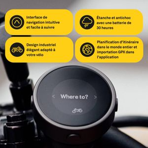 Beeline Moto GPS Computer – Weatherproof Sat Nav for Motorcycle, USB Charging, Black