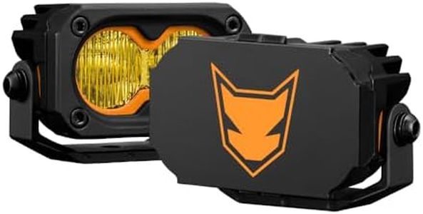 LIGHTFOX 3 Inch LED Pod Lights, 2 PCS 3834LM 18° Spot Beam Light with Dual Color Spot&Flood Lens Covers, IP68 Die-cast Aluminum Off-Road Rectangle Driving Lights with Anti-Corrosion Coating for 4x4