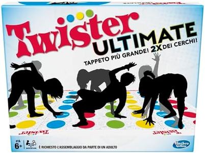 Hasbro Gaming Twister Ultimate: Tappeto più Grande, più Cerchi Colorati, Party Game per Famiglie e Bambini, Compatibile con Alexa, per 2 o più Giocatori, dai 6 Anni in su