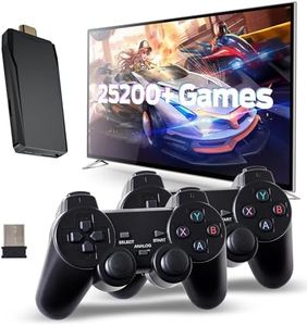 Retro Game Console, Retro Gaming Console with Built-in 9 Emulators, 25200+Games, 4K HDMI Output, Dual 2.4GHz Wireless Controller, Plug and Play Video Game Console (Deep Black)