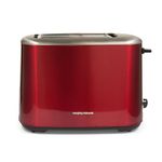 Morphy Richards Equip 2 Slice Toaster, Defrost and Reheat, Browning Controls, Variable Wide Slots, Removable Crumb Tray, Stainless Steel, 800W, Red, 222066