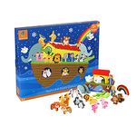 Noahs Ark Toy Advent Calendar 2023 Kids - Wooden Childrens Calendars for 1 Year Old Baby, Toddler, Boys, Girls - Traditional Animals Figures Playset, Christmas Countdown Gifts by Orange Tree Toys